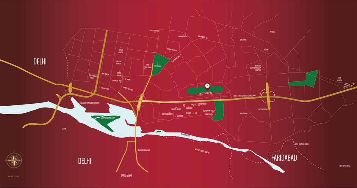 M3M Jacob Co at SCDA Location Map