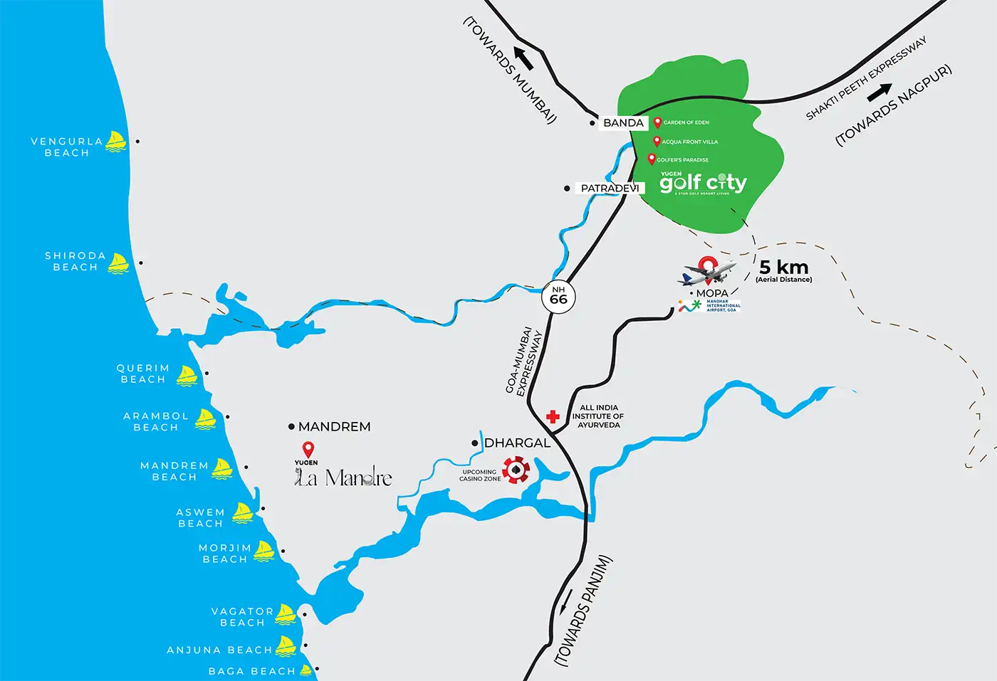 Acqua Front Villas Location Map